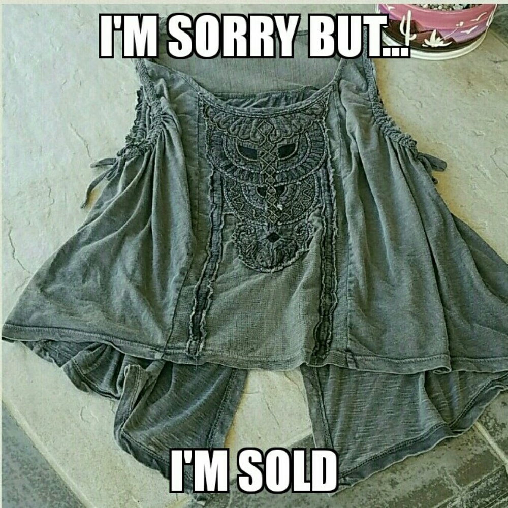 Free People Gray Tank Top - Picture 1 of 4
