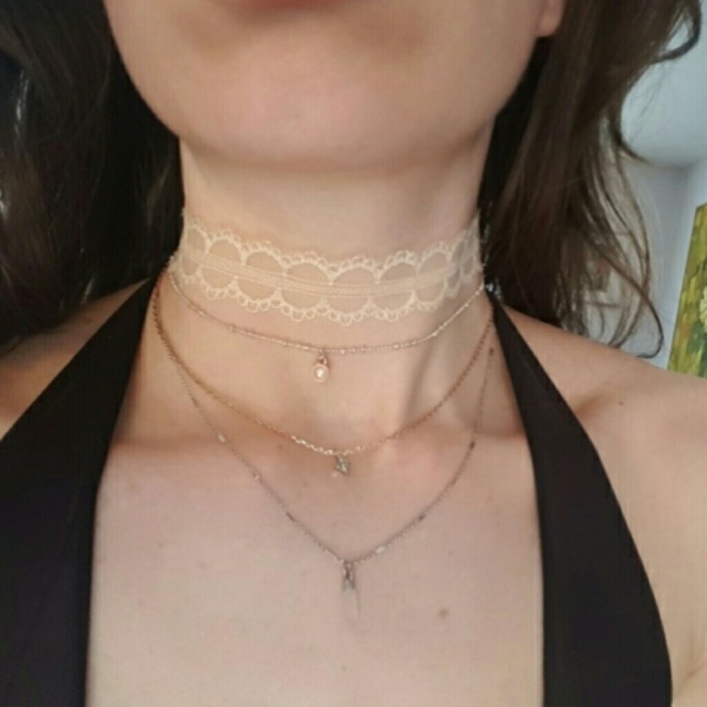 NEW Nasty Gal layered lace necklace