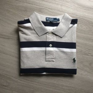 Short Sleeve Striped Polo