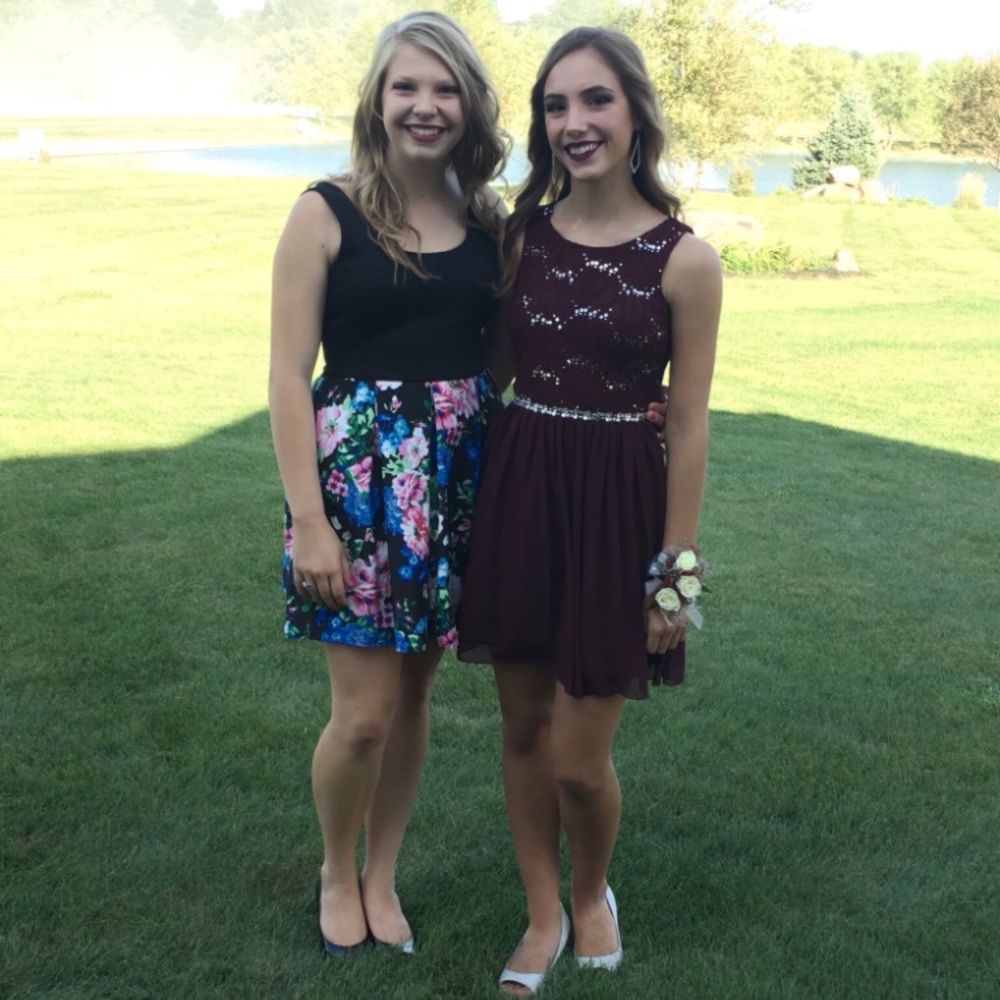 Maroon homecoming/ formal dress