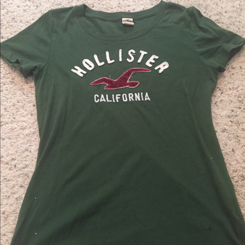 Green hollister shirt. Size Large
