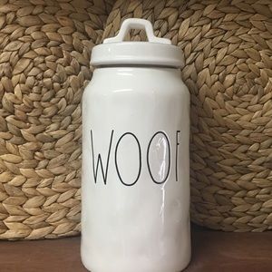 Rae Dunn WOOF Treat Canister