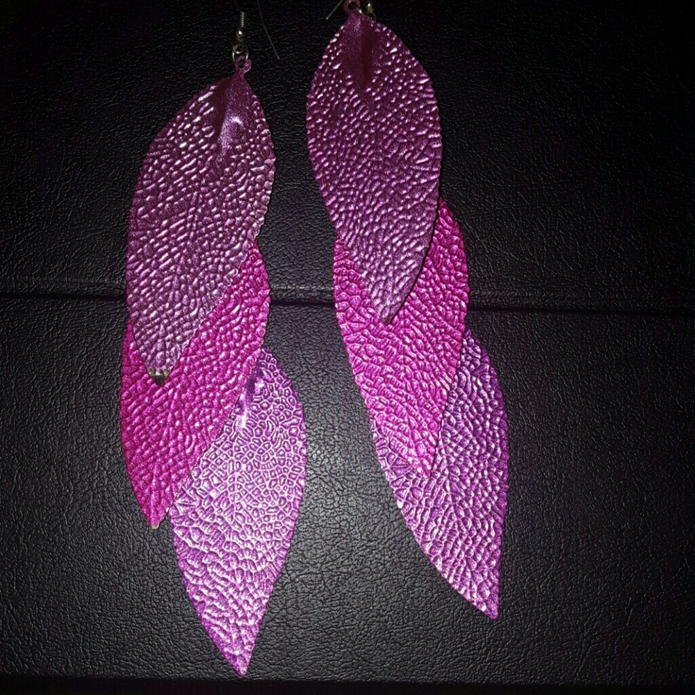 3 leaves earrings