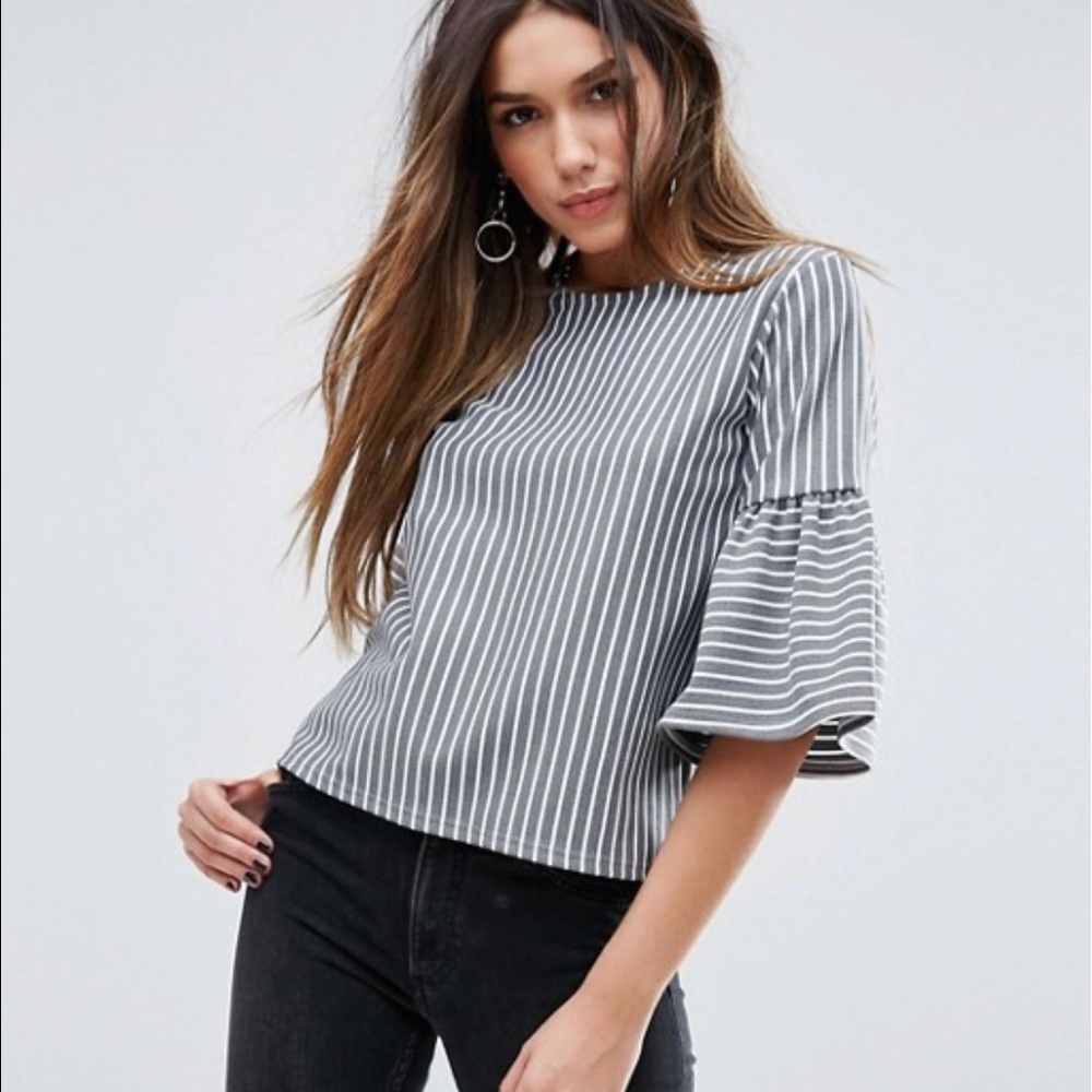 ASOS Striped Bell Sleeve