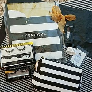 SEPHORA EYELASHES SET MAKE UP BAG BUNDLE