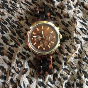 Michael Kors Watch with Tortoise Acrylic Strap