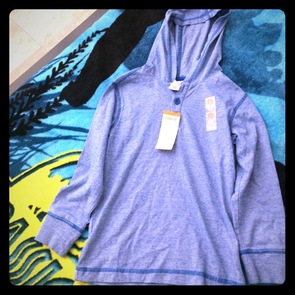 Gymboree boys long sleeve shirt with hoodie