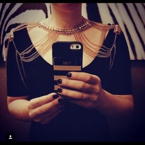 Nasty Gal gold shoulder chain NWOT