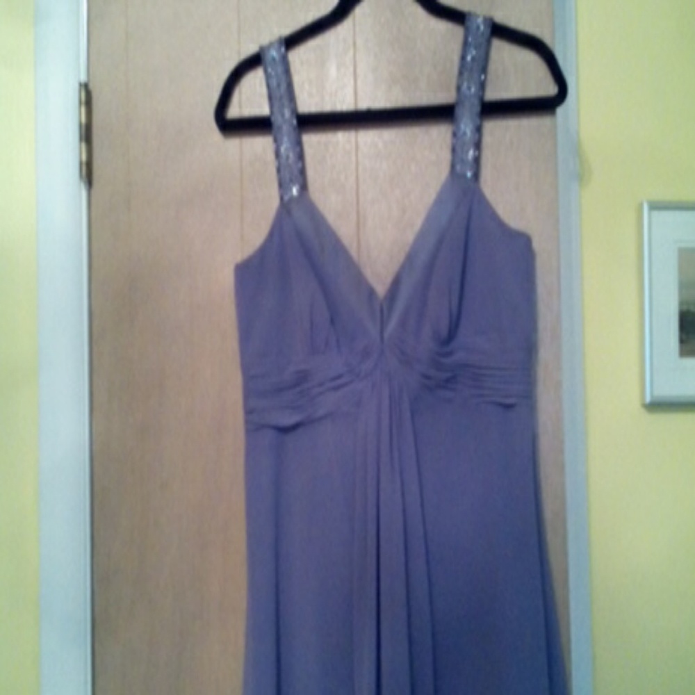 David's Bridal purple dress