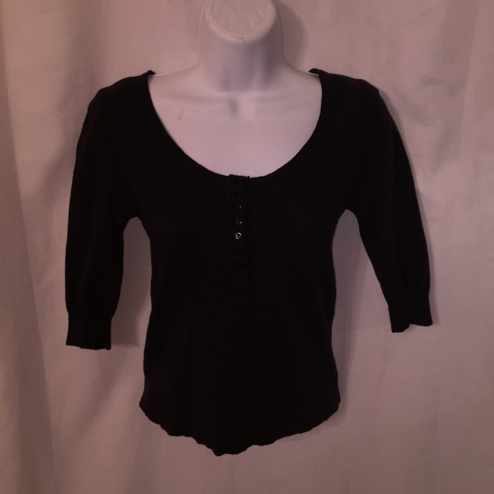 CHLOÈ size Medium scoop neck henley sweater