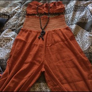 Free people summer wide leg pant set