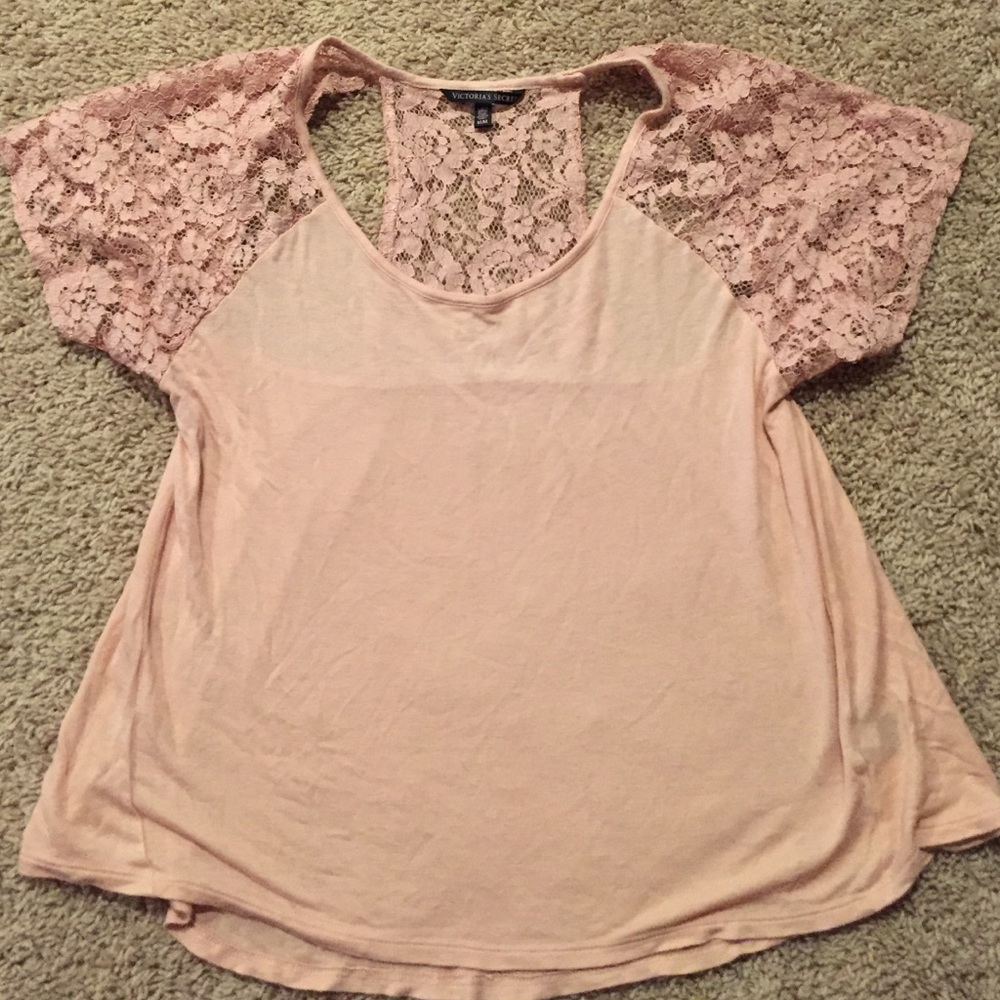 Victoria's Secret Lace Sleeve, Shirt Medium