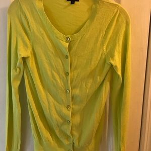 Lime green long sleeved cardigan