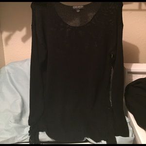 Extra large long sleeve black sweater