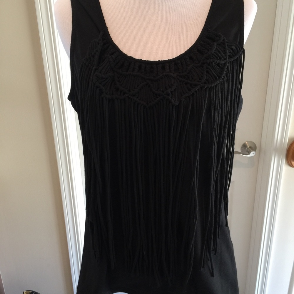 Black Fringe top