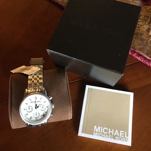 Diamond and mother pearl Michael Kors watch