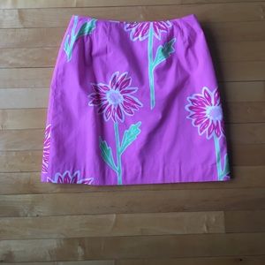 Lilly Pulitzer Flowered Pink Skirt
