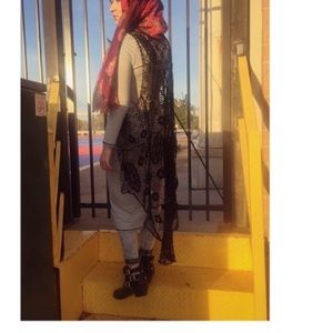 Maxi crochet vest worn once