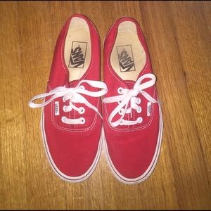 Red "Authentic" Vans Sneakers