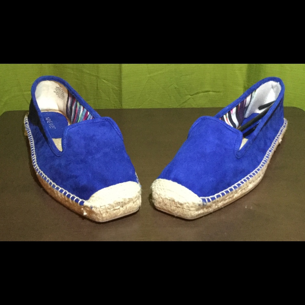 Nine West Beachinit Espadrilles Blue Suede