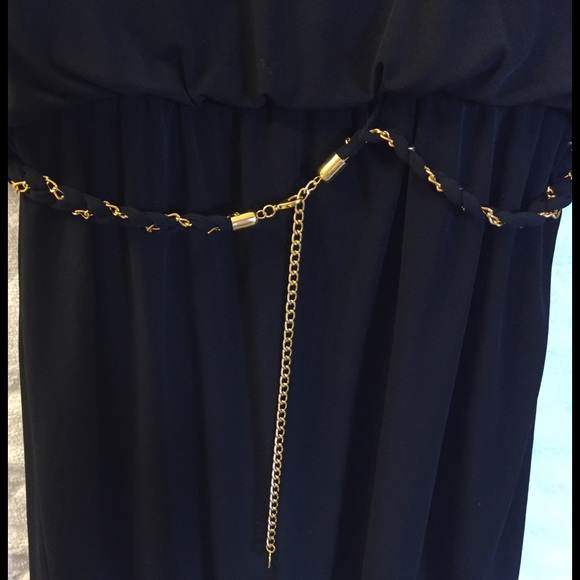 Thalia Sodi Small black dress gold decal - Picture 2 of 4