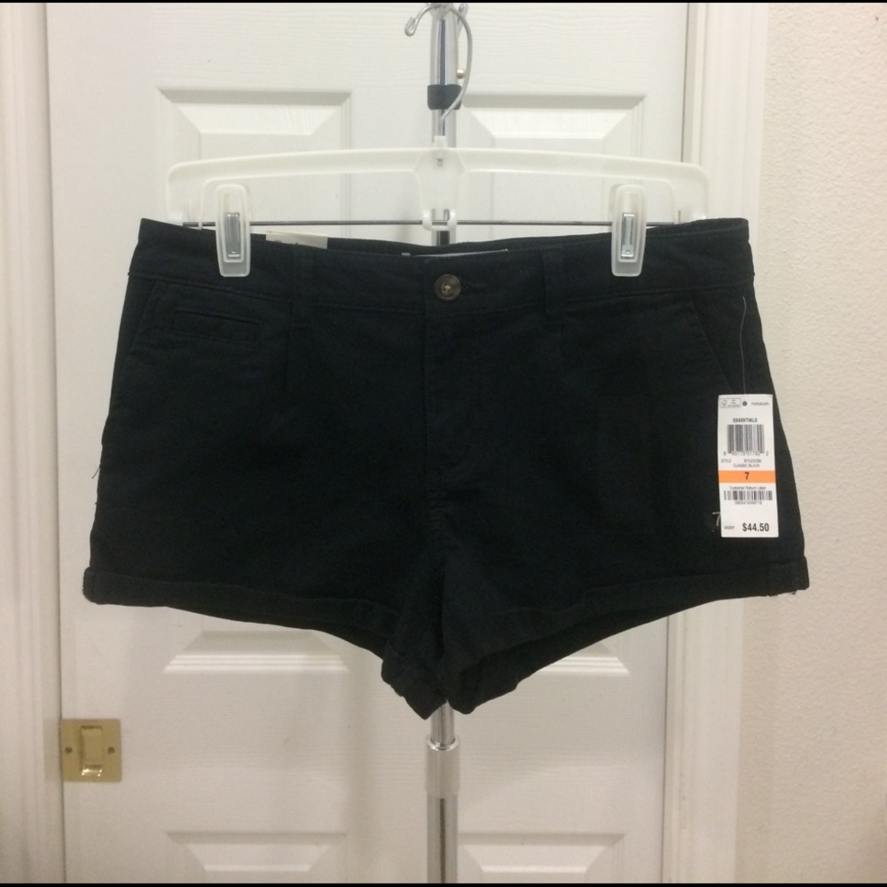 Women classic black shorts.