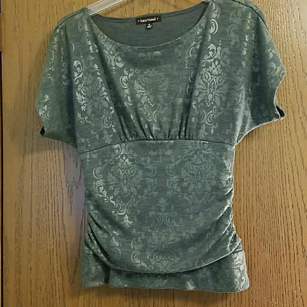 Grey and silver dress top