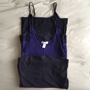 Camisole Set of 4 (3 Black + 1 Blue)