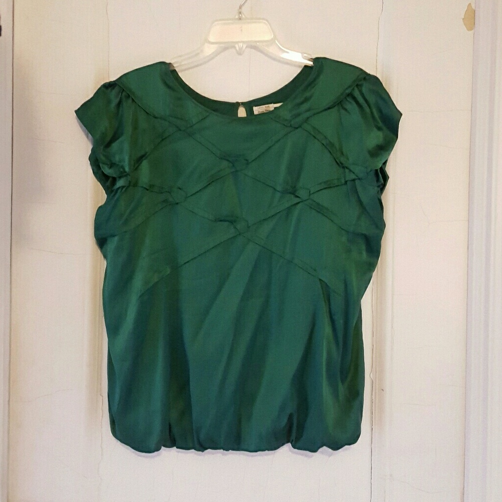 Limited Edition Emerald Green Leon Max silk blouse