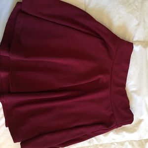 Burgundy skater skirt