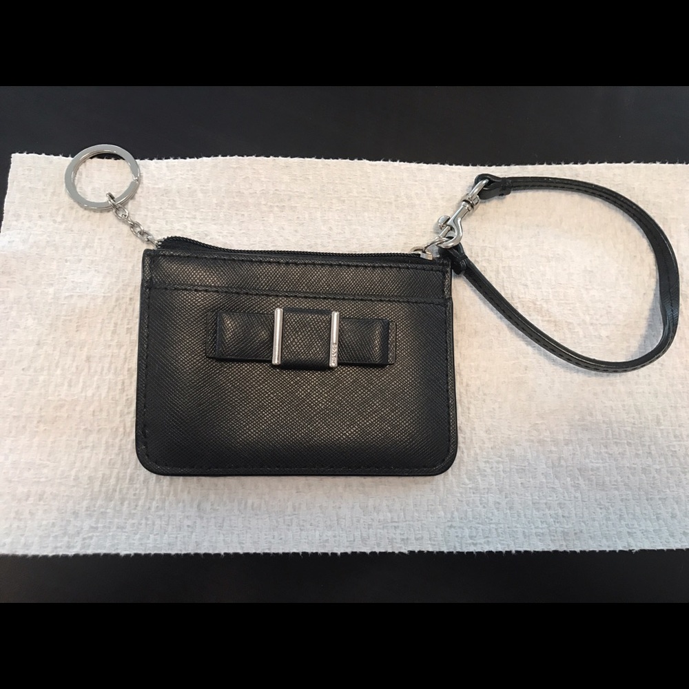 Coach Black Leather Bow Wallet