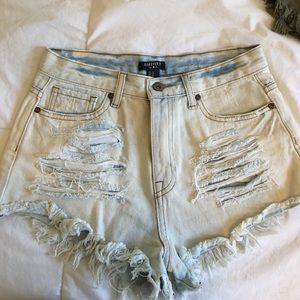 Light washed high waisted Shorts