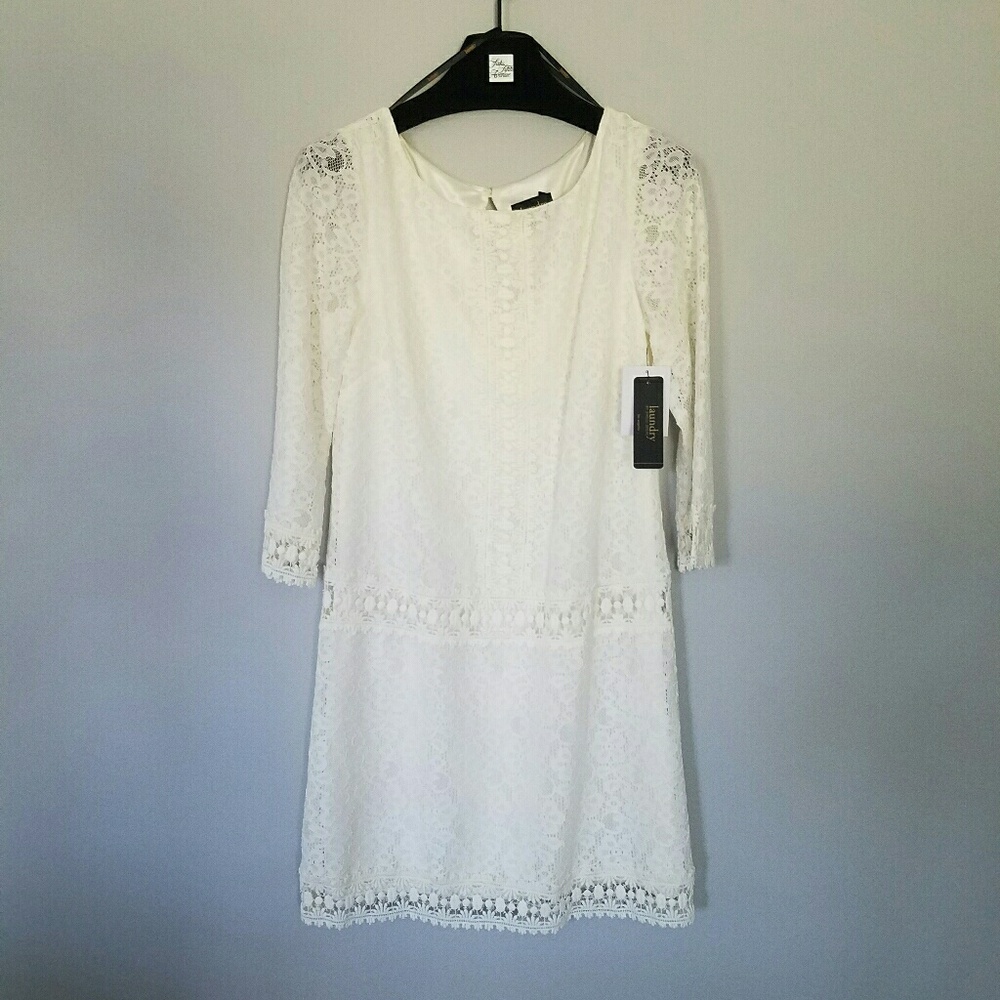 Laundry by Shelli Segal white tunic dress