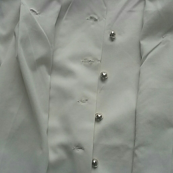 Dusty Rose and Cream Baby Doll Blouse - Picture 3 of 4