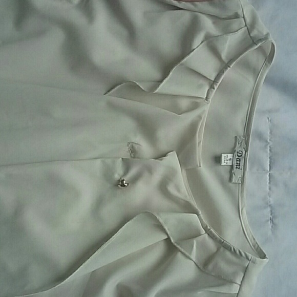 Dusty Rose and Cream Baby Doll Blouse - Picture 4 of 4