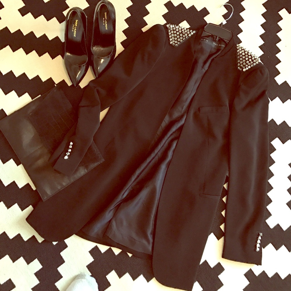 Zara Studded Black Blazer 🖤