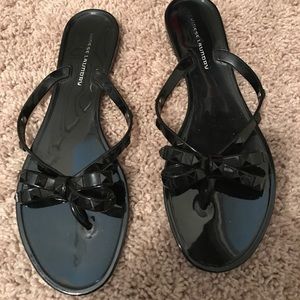 Chinese Laundry Black Studded Bow Sandals