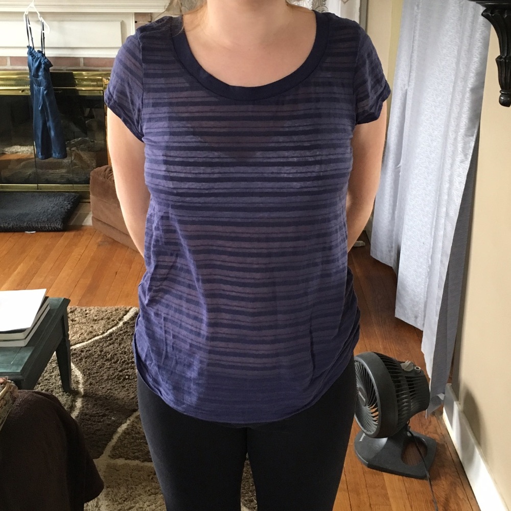 Sheer Striped Top