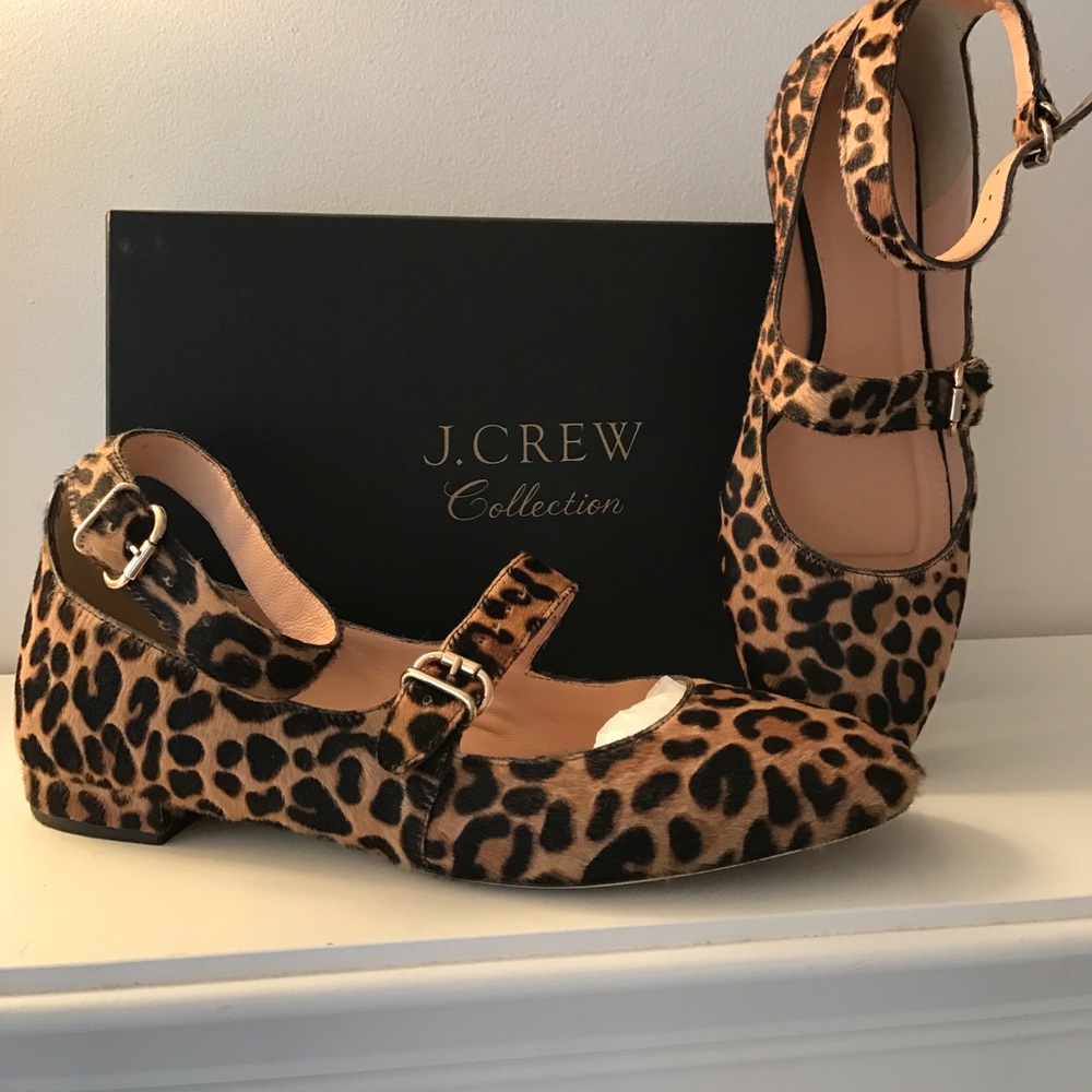 J Crew Collection double strap flats