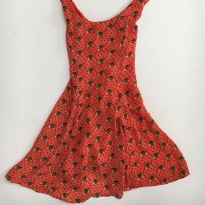 Orange Printed Dress