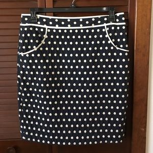 Blue skirt with beige polka dots Skirt