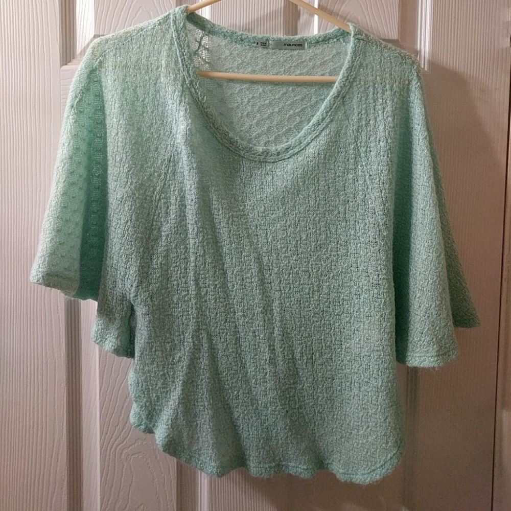 Perfect Easter top 🐣 Baby Blue shawl w/ sleeves