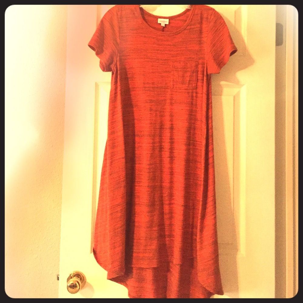 XS LuLaRoe Carly in heathered orange