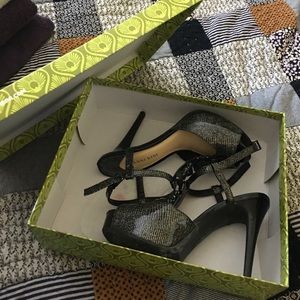 Gianni Bini - black/silver heels