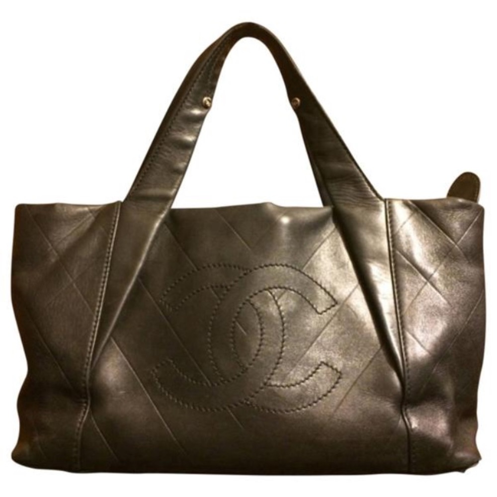 Chanel black leather tote FOR MICHELLE