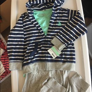 Carters 3-piece boys summer nautical cardigan set