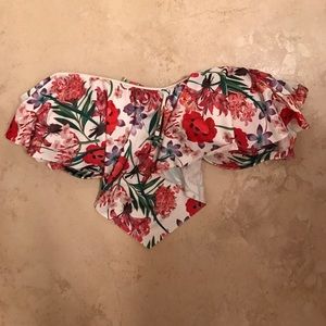 Floral bathing suit top