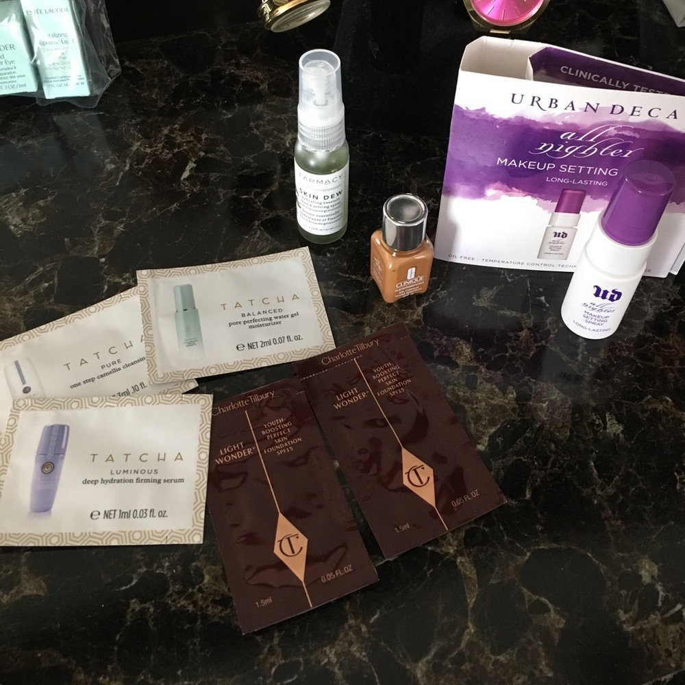 Tatcha CT urban decay clinique dew mist travel