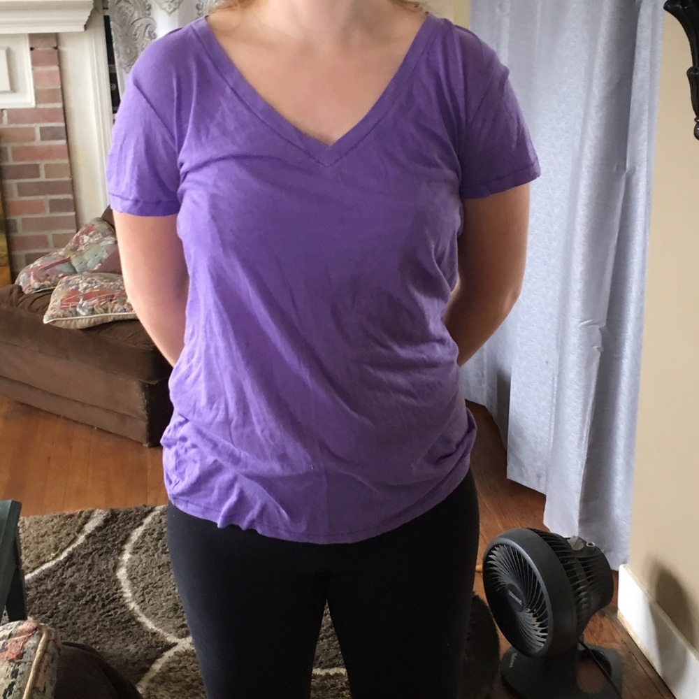 Purple V Neck