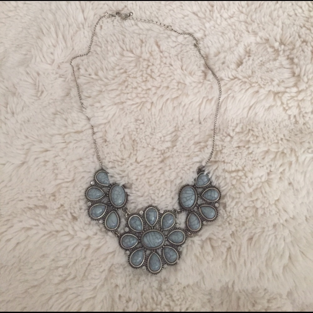 Blue Stone statement necklace